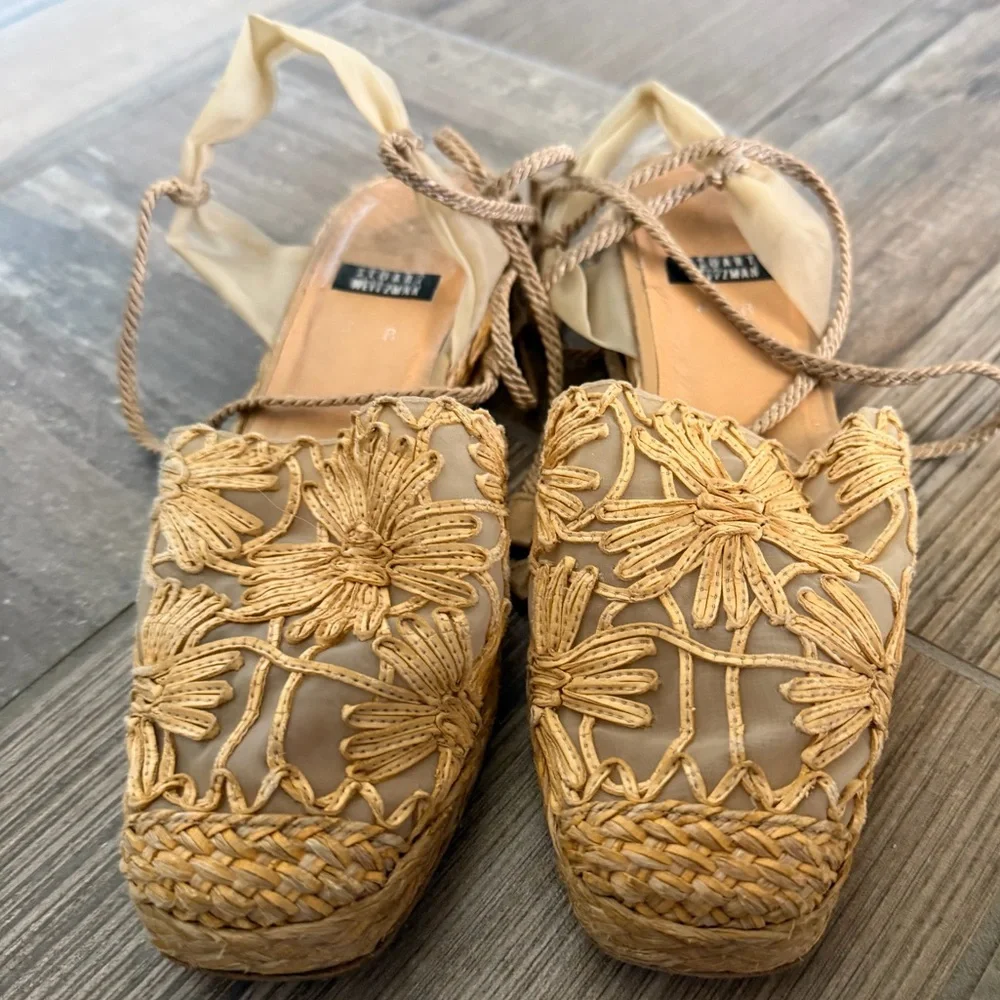 Stuart Weitzman Espadrilles with Intricate Woven Design size 6